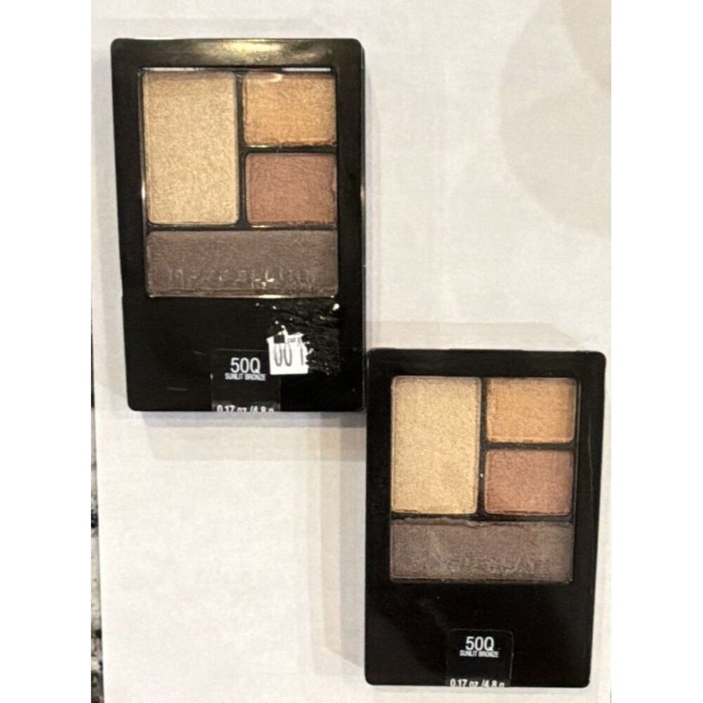 Maybeline Expert Wear Eyeshadow Pallette 500 Sunlit Bronze Set of 2 NIP